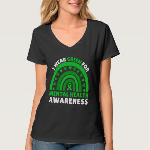 Camiseta Eu Visto Verde Para A Consciência Da Saúde Mental