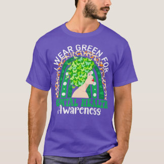 Camiseta Eu Visto Verde Para A Consciência Da Saúde Mental 