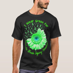Camiseta Eu Visto Verde Para A Consciência De Lesão Cerebra