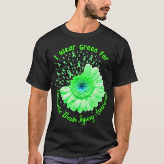 Camiseta Eu Visto Verde Para A Consciência De Lesão Cerebra
