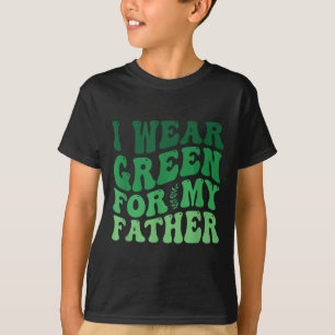 Camiseta Eu Visto Verde Para A Consciência Mental Do Meu Pa