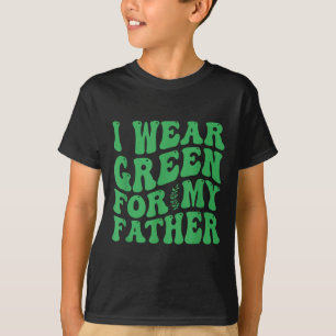 Camiseta Eu Visto Verde Para A Consciência Mental Do Meu Pa