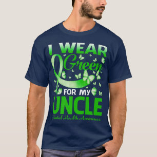 Camiseta Eu Visto Verde Para A Consciência Mental Do Meu Ti