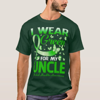 Camiseta Eu Visto Verde Para A Consciência Mental Do Meu Ti