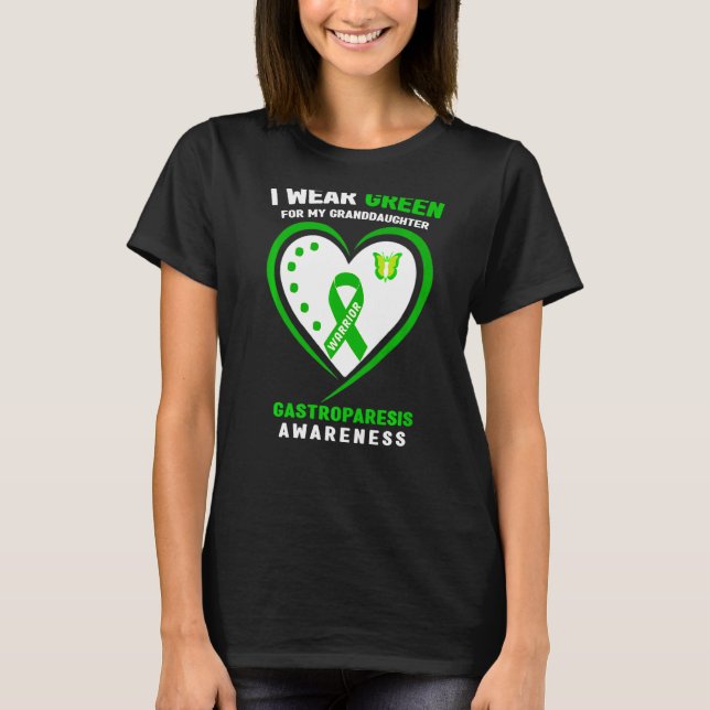 Camiseta Eu Visto Verde Para A Minha Avó Gastroparesis (Frente)