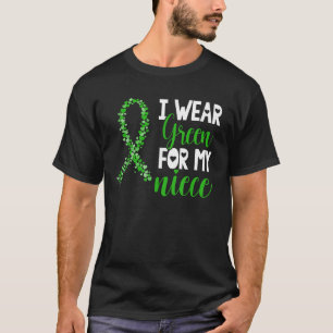 Camiseta Eu Visto Verde Para A Minha Consciência Do Câncer
