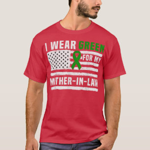 Camiseta Eu Visto Verde para a minha MadreInLaw Mental Heal