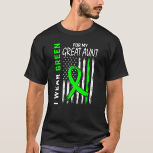 Camiseta Eu Visto Verde Para A Minha Tia Cerebral Excelente