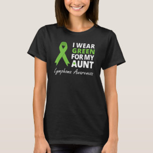 Camiseta Eu Visto Verde Para A Minha Tia Ribbon Family Warr