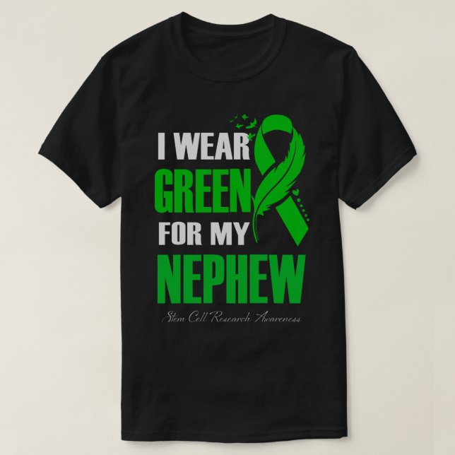 Camiseta Eu Visto Verde Para A Pesquisa De Células-Tronco D (Frente do Design)