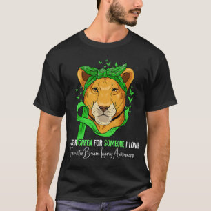 Camiseta Eu Visto Verde Para Alguém Que Eu Amo Um Cérebro T