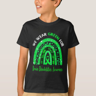 Camiseta Eu Visto Verde Para Deficiência Cerebral Sensibili