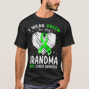 Camiseta Eu Visto Verde Para Meu Irmão Doença Mental Awaren