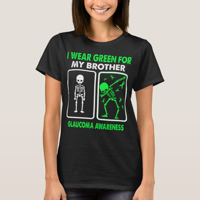 Camiseta Eu Visto Verde Para Meu Irmão GLAUCOMA SENSIBILIZA (Frente)