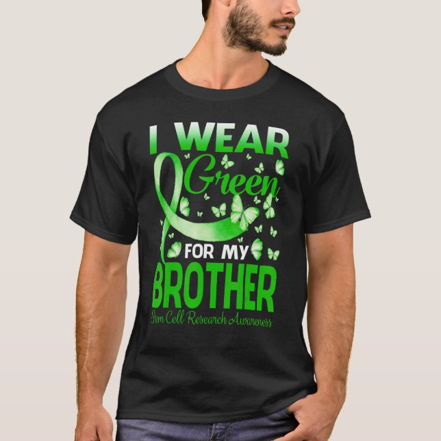 Camiseta Eu Visto Verde Para Meu Irmão Pesquisa De Células- (Frente)