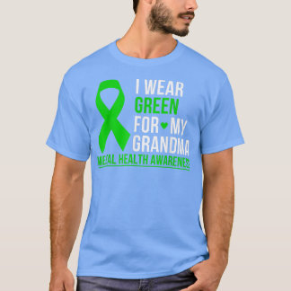 Camiseta Eu Visto Verde Para Minha Avó Awarenes Mentais De 