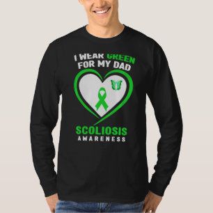 Camiseta Eu Visto Verde Para Minha Consciência Da Escoliose