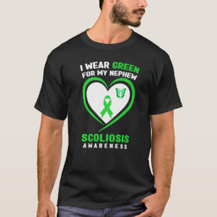 Camiseta Eu Visto Verde Para Minha Consciência Da Escoliose