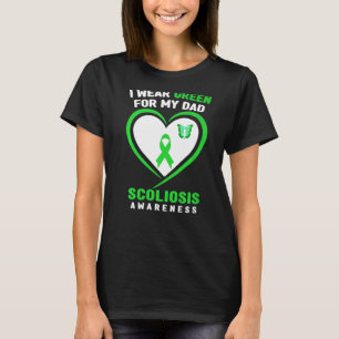 Camiseta Eu Visto Verde Para Minha Consciência Da Escoliose