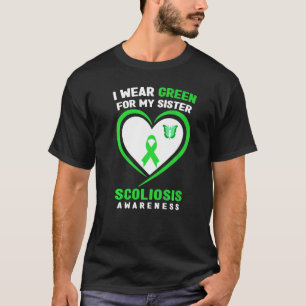 Camiseta Eu Visto Verde Para Minha Consciência Da Escoliose