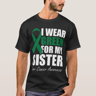 Camiseta Eu Visto Verde Para Minha Consciência Do Câncer de