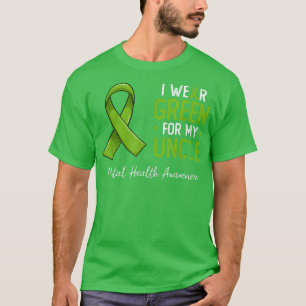 Camiseta Eu visto verde para minha consciência mental do ti