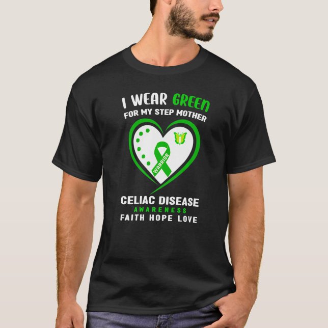 Camiseta Eu Visto Verde Para Minha Doença Celular Da Stepmm (Frente)