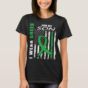 Camiseta Eu Visto Verde Para Minha Doença De Rim Filho Sens