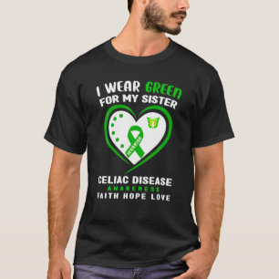 Camiseta Eu Visto Verde Para Minha Irmã - Doença Celiaca 