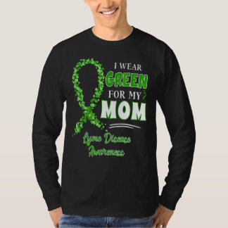 Camiseta Eu Visto Verde Para Minha Mãe Doença De Lyme De Fi