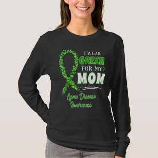 Camiseta Eu Visto Verde Para Minha Mãe Doença De Lyme De Fi