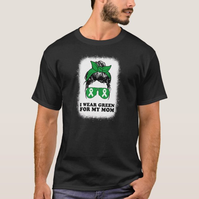 Camiseta Eu Visto Verde Para Minha Mãe Doença Renal Sensibi (Frente)