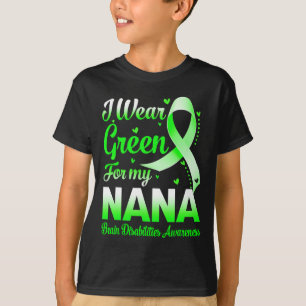 Camiseta Eu Visto Verde Para Minhas Deficiências Cerebrais 