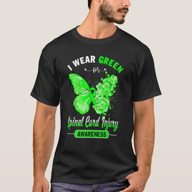 Camiseta Eu Visto Verde Para O Bumbum De Consciência De Les (Frente)