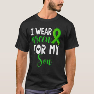 Camiseta Eu Visto Verde Para O Meu Filho Câncer de figado S