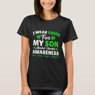 Camiseta Eu Visto Verde Para O Meu Filho Consciência Mental