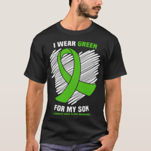 Camiseta Eu Visto Verde Para O Meu Filho Traumático Ferido