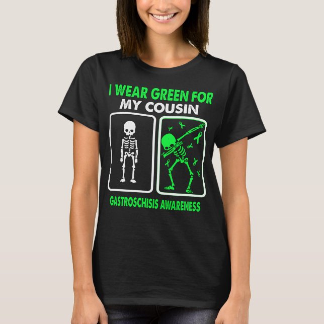 Camiseta Eu Visto Verde Para O Meu Primo GASTROSCHISIS SENS (Frente)