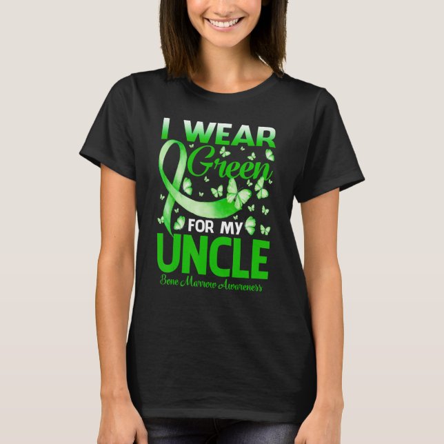 Camiseta Eu Visto Verde Para O Meu Tio Bone Marrow Sensiben (Frente)