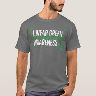 Camiseta Eu Visto Verde Para O Suporte À Consciência Mental