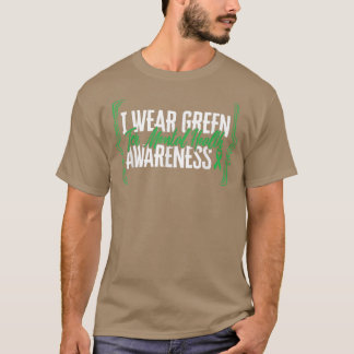 Camiseta Eu Visto Verde Para O Suporte À Consciência Mental