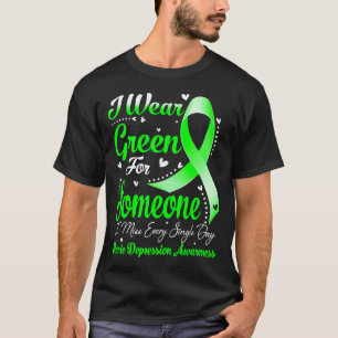 Camiseta Eu Visto Verde Para Sensibilização À DEPRESSÃO MAN
