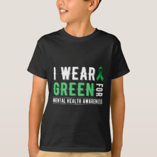 Camiseta Eu Visto Verde Para Sensibilização Para A Saúde Me