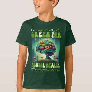 Camiseta Eu Visto Verde Para Sensibilização Para A Saúde Me