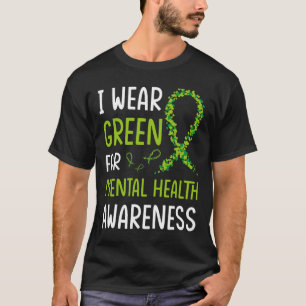 Camiseta Eu Visto Verde Para Sensibilização Para A Saúde Me