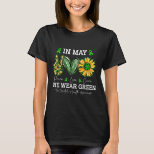 Camiseta Eu Visto Verde Para Uma Borboleta De Sensibilizaçã