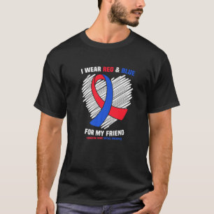 Camiseta Eu Visto Vermelho E Azul Para Minha Consciência De