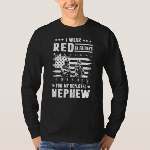 Camiseta Eu Visto Vermelho Na Sexta Para O Meu Sobrinho Apo