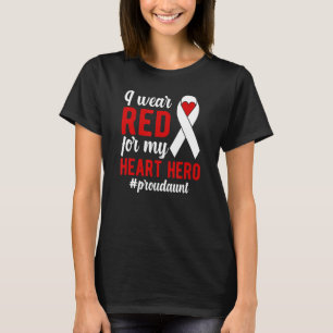 Camiseta Eu Visto Vermelho Orgulhoso guerreiro do CHD Tia C