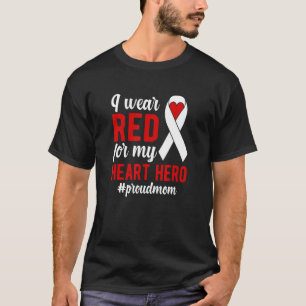 Camiseta Eu Visto Vermelho Orgulhoso guerreiro do DCC Mãe C